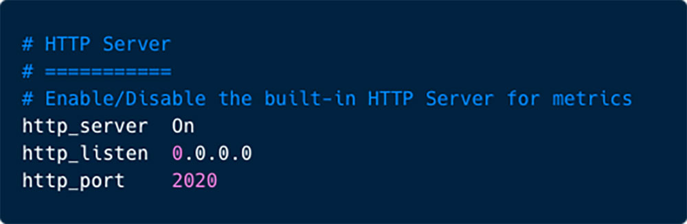 Changing the configuration to ‘On’ to expose the built-in http server to the internet.