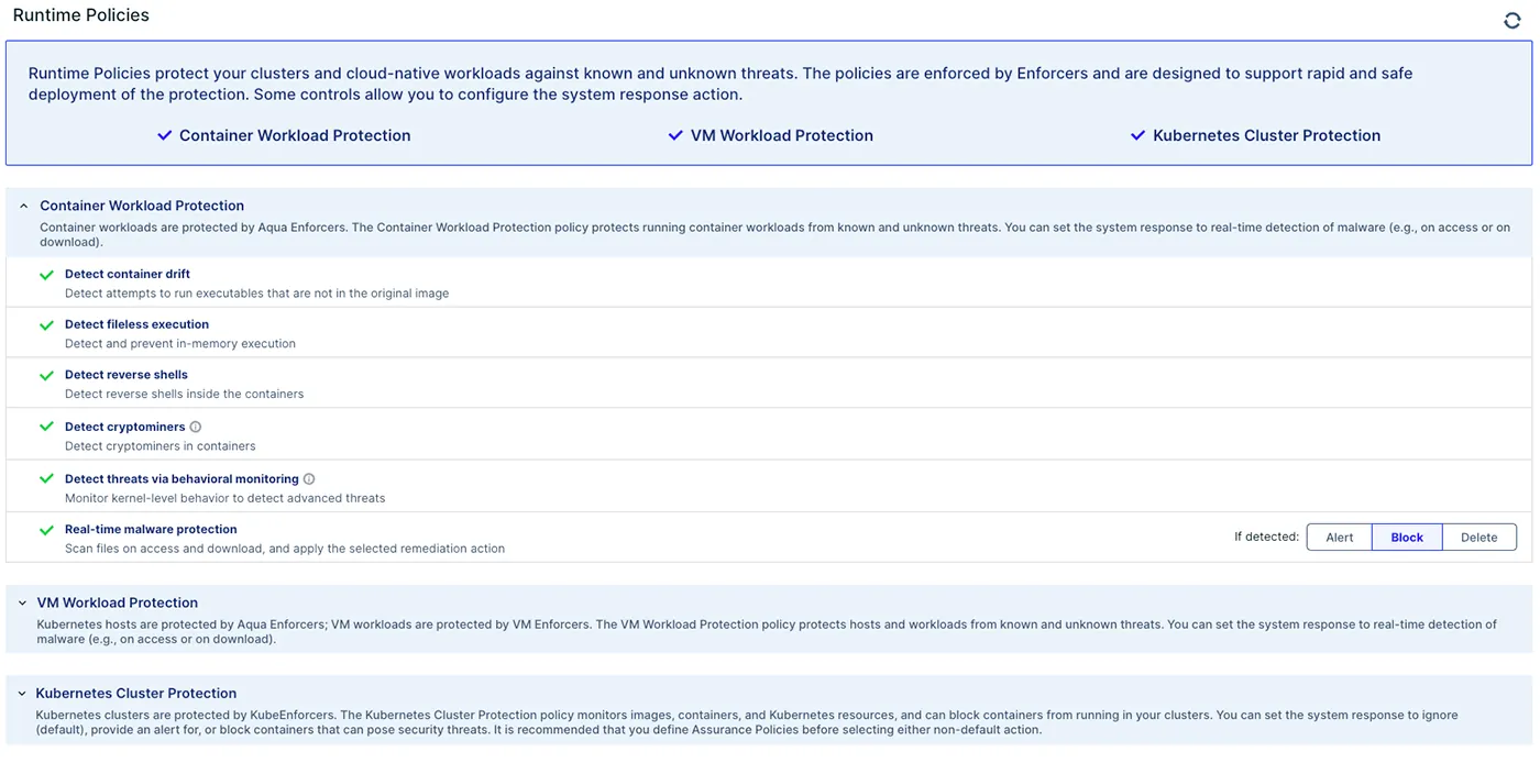 Figure 9: The Jupyter notebook container runtime policy is set to block any drift(attempt to run executable not in the original image)