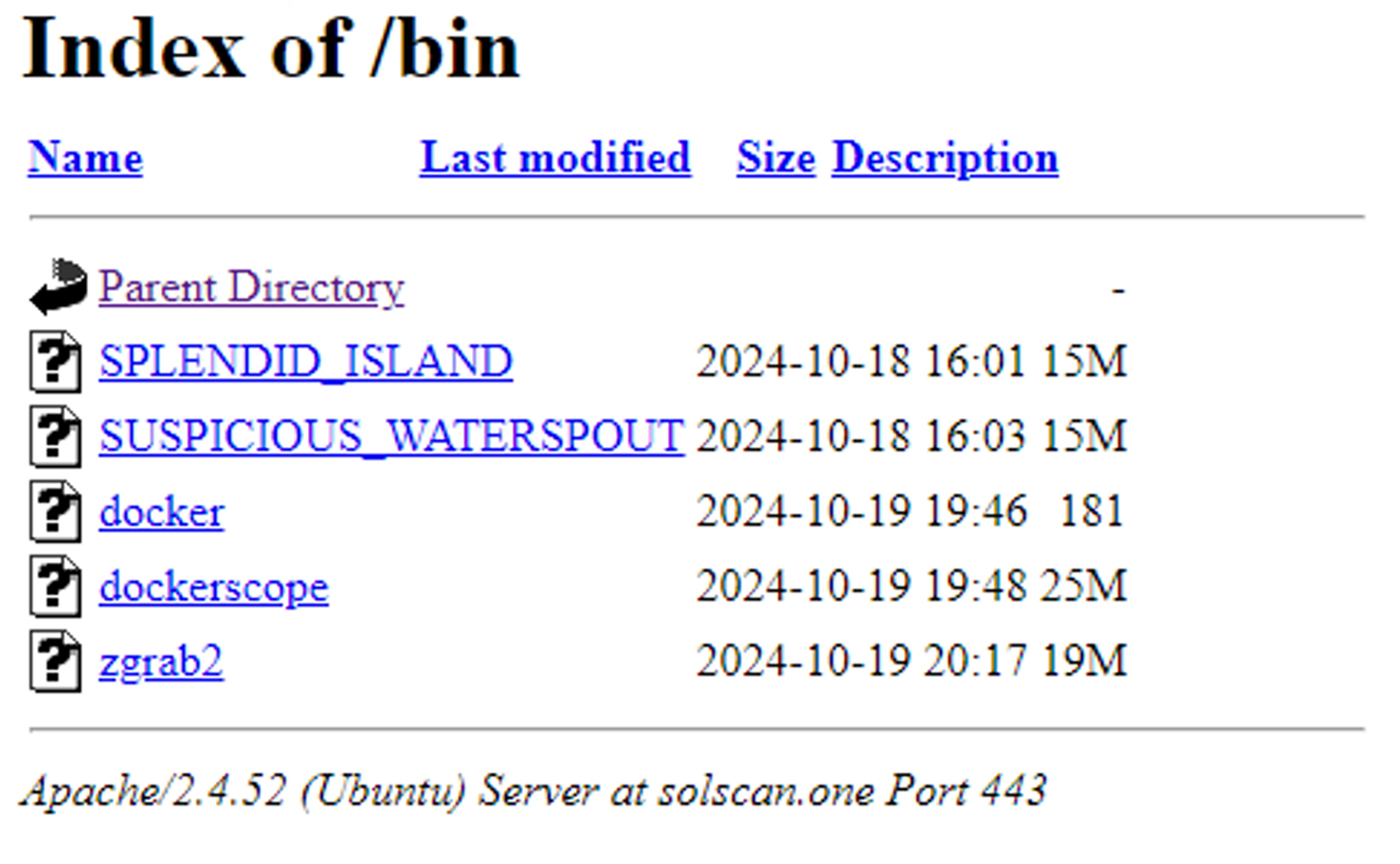 Figure 9: A of screenshot from TeamTNT’s download HTTP servers 