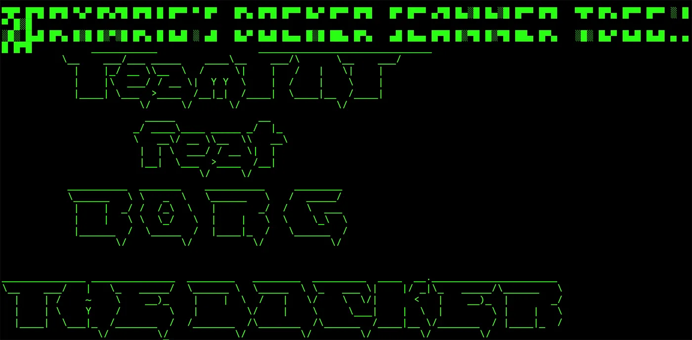 Figure 2: TeamTNT’s signature ASCII art 